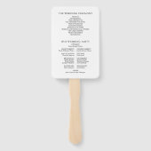 Éventail Programme de mariage Fleurs Tropicales Aquarelle (Dos)