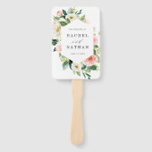 Éventail Programme de mariage floral à fleurs blanches (Devant)