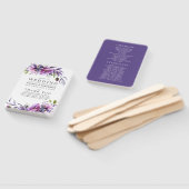 Éventail Programme de mariage floral à l'aquarelle avec coq (Non-assemblé)