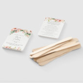 Éventail Programme de mariage floral Aquarelle (Non-assemblé)