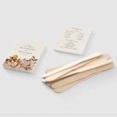 Éventail Programme de mariage floral automnal élégant aux t (Non-assemblé)