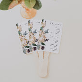 Éventail Programme de mariage floral blanc