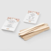 Éventail Programme de mariage floral blanc Rose moderne (Non-assemblé)