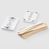 Éventail Programme de mariage floral bleu et violet (Non-assemblé)