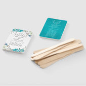 Éventail Programme de mariage floral bleu poussiéreux et tu (Non-assemblé)