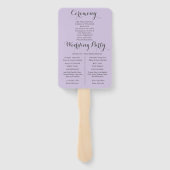 Éventail Programme de mariage floral bohème eucalyptus viol (Dos)