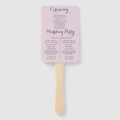 Éventail Programme de mariage floral Boho Eucalyptus Rose (Dos)