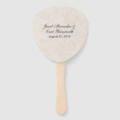 Éventail Programme de mariage floral corail et ivoire (Dos)