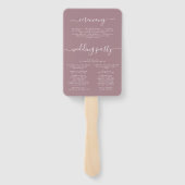 Éventail Programme de mariage floral d'automne (Dos)