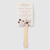 Éventail Programme de mariage floral d'automne (Devant)