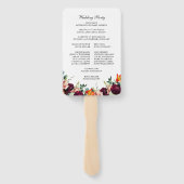 Éventail Programme de mariage floral d'automne frais (Dos)