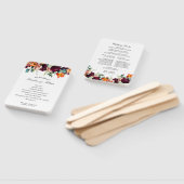 Éventail Programme de mariage floral d'automne frais (Non-assemblé)