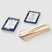 Éventail Programme de mariage floral de la Marine (Non-assemblé)