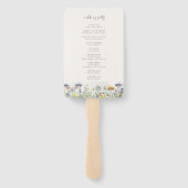 Éventail Programme de mariage floral de prairie sauvage (Dos)