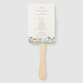 Éventail Programme de mariage floral de prairie sauvage (Devant)