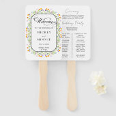 Éventail Programme de mariage floral de printemps Éventai (Devant et derrière)