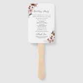 Éventail Programme de mariage floral de soie Ventilateur à  (Dos)