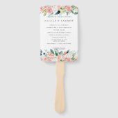 Éventail Programme de mariage floral d'été (Devant)