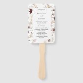 Éventail Programme de mariage floral Fleur sauvage d'automn (Devant)