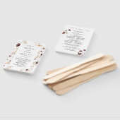 Éventail Programme de mariage floral Fleur sauvage d'automn (Non-assemblé)