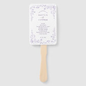 Éventail Programme de mariage floral français à la lavande (Devant)