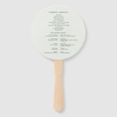 Éventail Programme de mariage floral géométrique moderne (Dos)