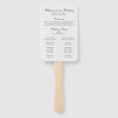 Éventail Programme de mariage floral hors blanc et Turquois (Dos)