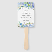 Éventail Programme de mariage floral Hydrangea (Devant)