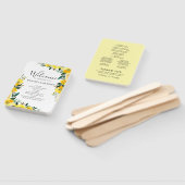 Éventail Programme de mariage floral jaune d'été (Non-assemblé)