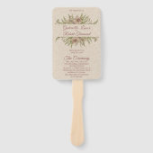 Éventail Programme de mariage floral mauve élégant et verdu (Devant)