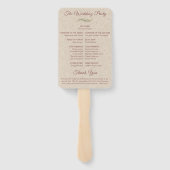 Éventail Programme de mariage floral mauve élégant et verdu (Dos)