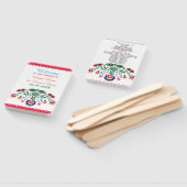 Éventail Programme de mariage floral mexicain Fiesta Ventil (Non-assemblé)