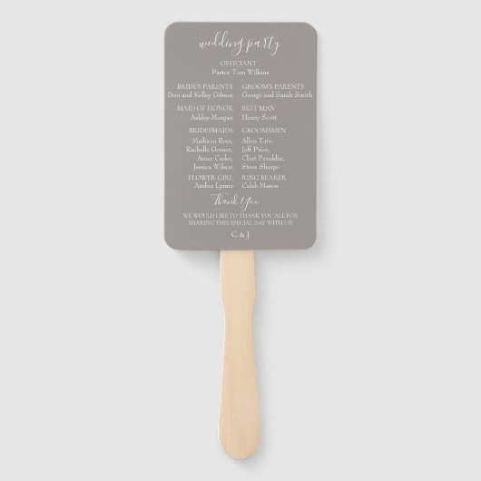 Éventail Programme de mariage floral Pêche Ventilateurs à l (Dos)