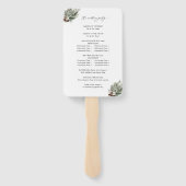 Éventail Programme de mariage Floral & Pine 2 d'hiver (Dos)