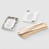 Éventail Programme de mariage Floral & Pine 2 d'hiver (Non-assemblé)