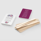 Éventail Programme de mariage floral prune et rose (Non-assemblé)