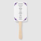 Éventail Programme De Mariage Floral Purple Et Blue Waterco (Dos)