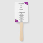 Éventail Programme De Mariage Floral Purple Et Or Ventilate (Dos)