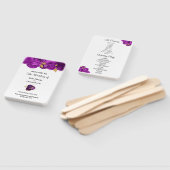Éventail Programme De Mariage Floral Purple Et Or Ventilate (Non-assemblé)