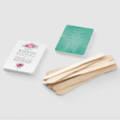 Éventail Programme de mariage floral rose et menthe (Non-assemblé)