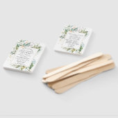 Éventail Programme de mariage floral rose pâle botanique (Non-assemblé)