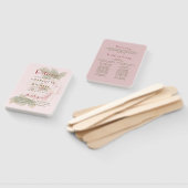 Éventail Programme de mariage floral rose rustique main (Non-assemblé)