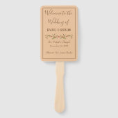 Éventail Programme de mariage floral rustique (Devant)