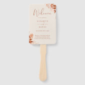 Éventail Programme de mariage floral rustique d'automne (Devant)