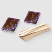 Éventail Programme de mariage floral rustique en bois foncé (Non-assemblé)