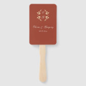 Éventail Programme de mariage floral rustique intemporel (Dos)