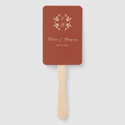 Éventail Programme de mariage floral rustique intemporel (Dos)