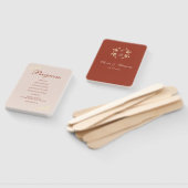 Éventail Programme de mariage floral rustique intemporel (Non-assemblé)