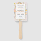 Éventail Programme de mariage floral sauvage d'automne Boho (Dos)
