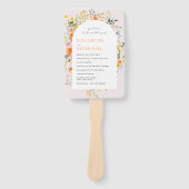 Éventail Programme de mariage floral sauvage d'automne Boho (Devant)